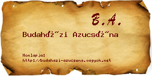 Budaházi Azucséna névjegykártya